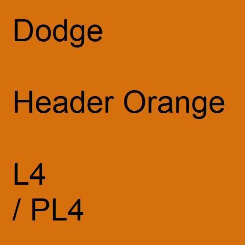 Dodge, Header Orange, L4 / PL4.